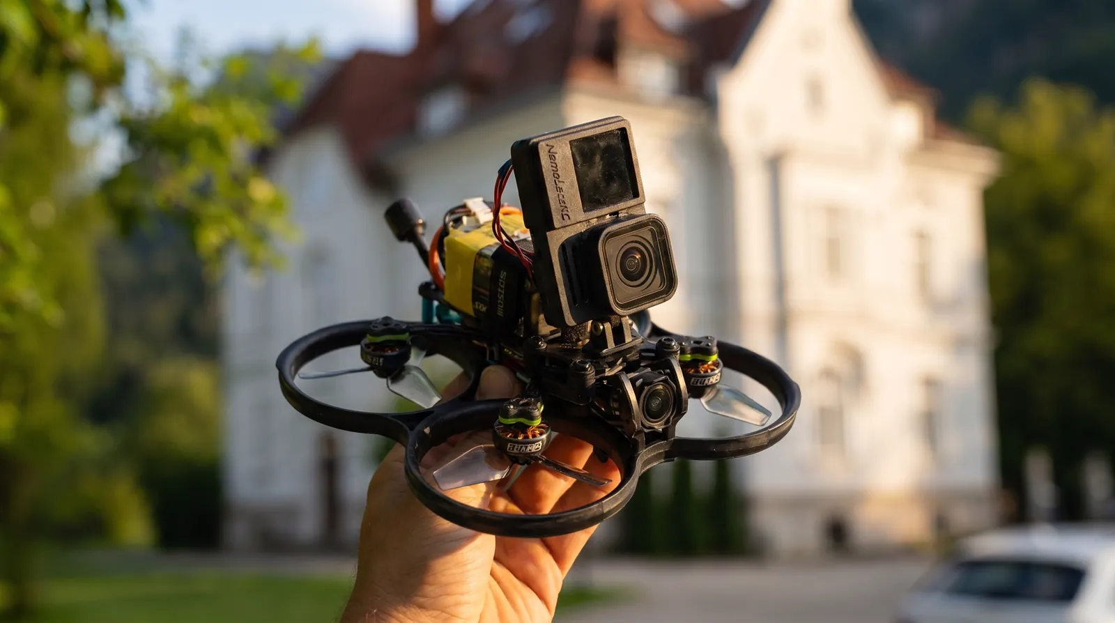 Cinebot 30 FPV-Drohne für Innenaufnahmen von Luxusimmobilien